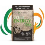 Pellet drzewny Clear Energy logo Paleko Bydgoszcz białe tło worek
