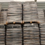 Pellet drzewny Lets niebieski palety magazyn Paleko