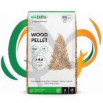 Pellet drzewny Expro logo Paleko Bydgoszcz, worek, białe tło