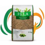 Pellet drzewny igła z logiem Paleko Bydgoszcz, worek, białe tło