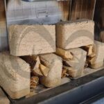 Brykiet Kostka kominek ułożenie do rozpalenia