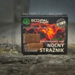 Kostki brykietu nocny strażnik podtrzymywacz żaru front kostki