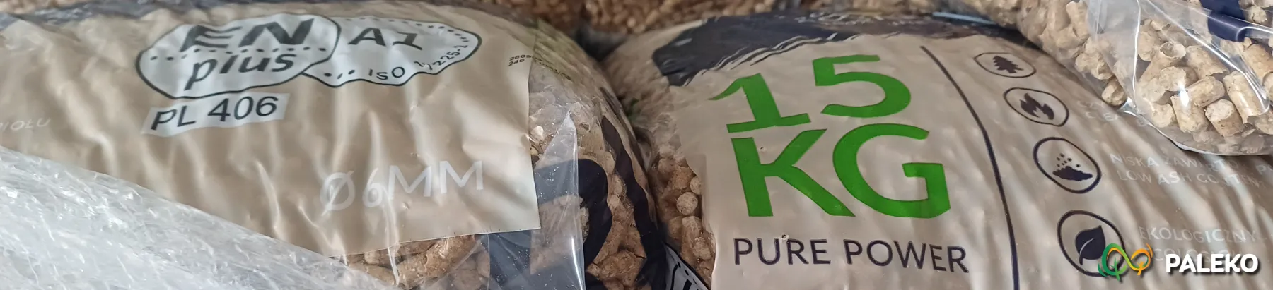 odsłonięte worki na palecie, pellet RIO